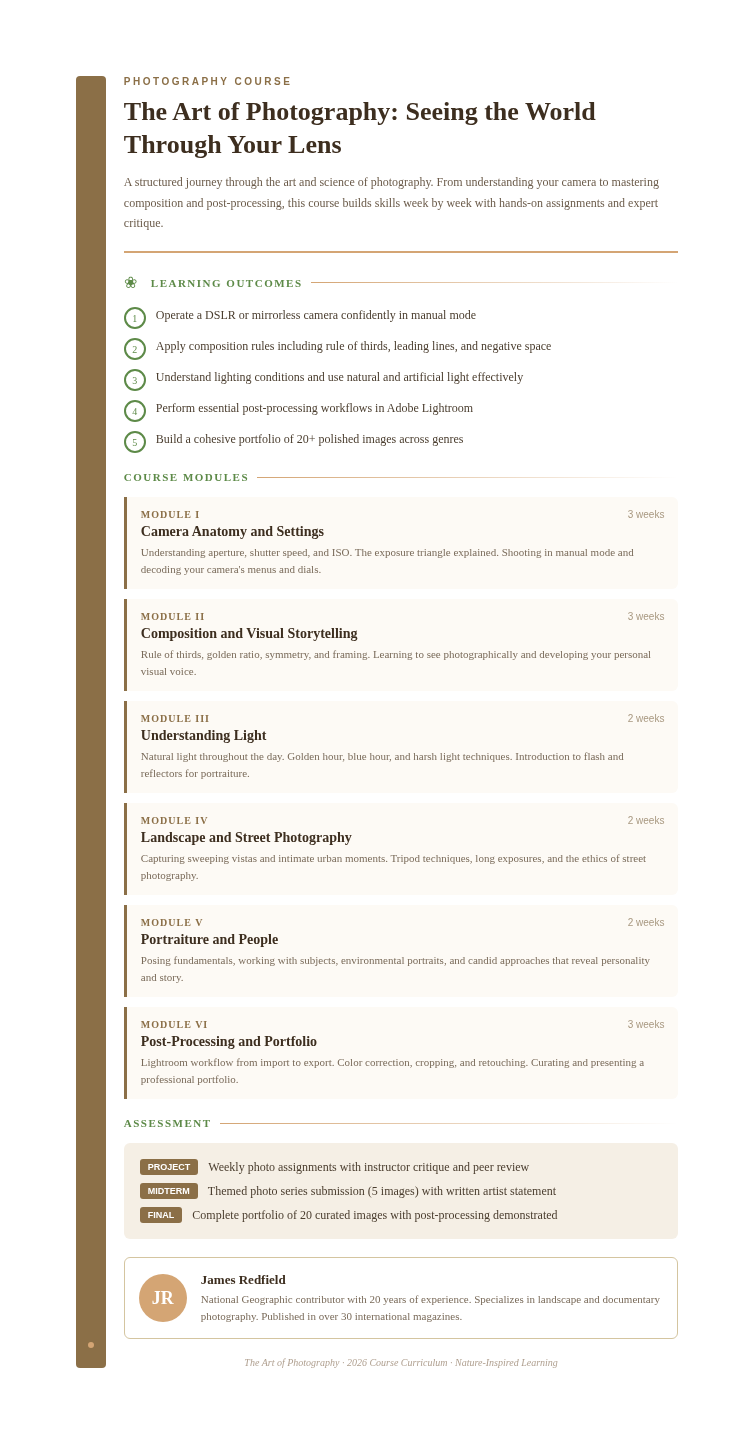 Earth tone natural course creator